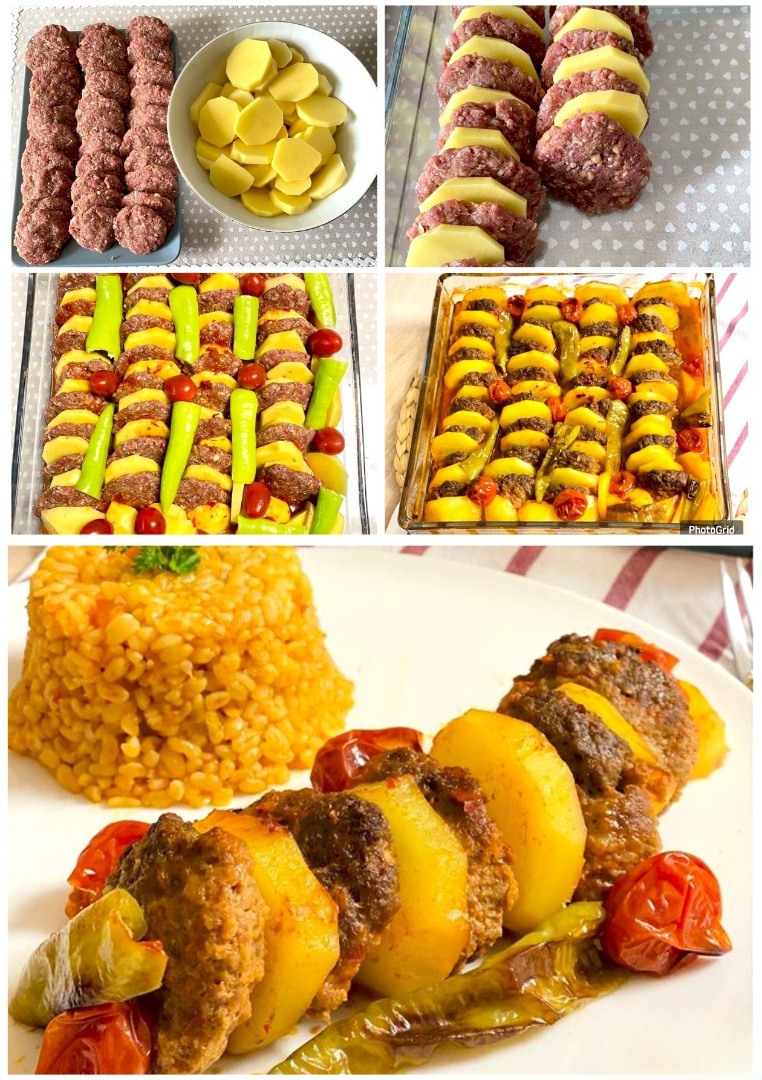 Fırında Köfte Patates Dizmesi Tarifi