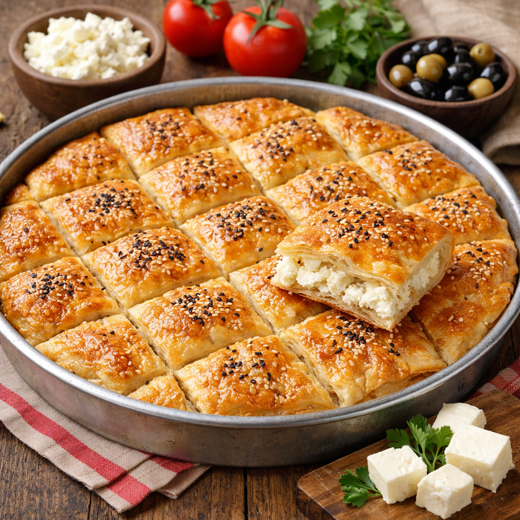 Peynirli Tepsi Böreği Tarifi (1 büyük tepsi)