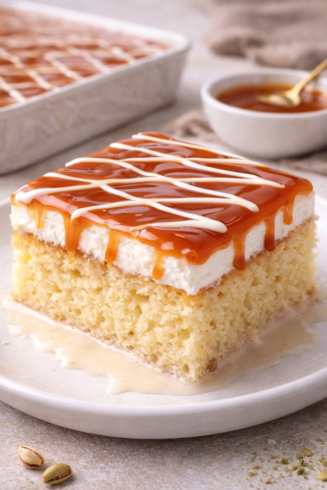 Trileçe Tatlısı Tarifi – Pastane Usulü, Tam Kıvamında ve Yumuşacık