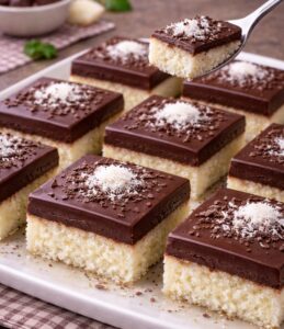 Çikolata Soslu Hindistan Cevizli Sütlü Tatlı Tarifi