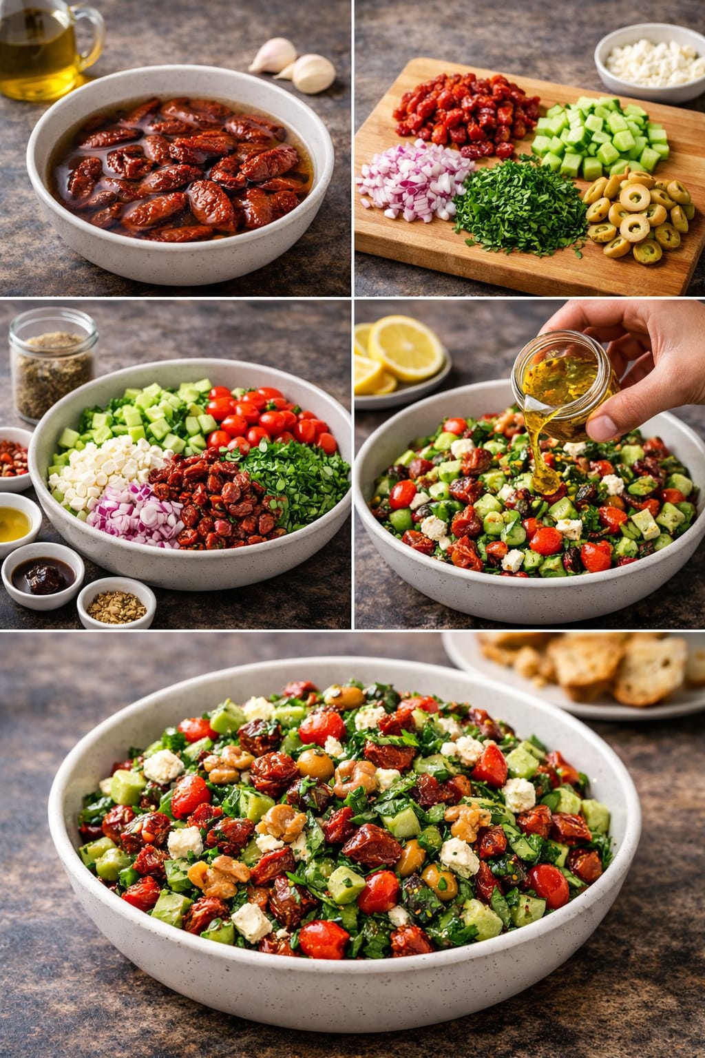 Kuru Domates Salatası Tarifi